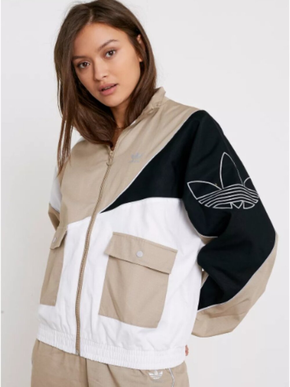 adidas Windbreaker Tri-Color Medium Reflective Trefoil Track Jacket
